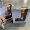 Image 2 : 3 OCEAN GLASSWARE ORANGE MAISON SET WITH GLASS PITCHER AND 4 GLASSES