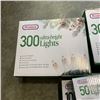 Image 2 : 2 XMAS LIGHTS 300PK AND 100 PACK WITH DARK GREEN DECORATIVE BALLS