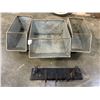 Image 1 : 3 METAL CONTAINERS AND HORSE COAT RACK