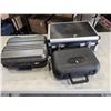 Image 1 : 3 HARD CASES, TWO METAL ONE PLASTIC, ONE HAS LOCK AND KEY