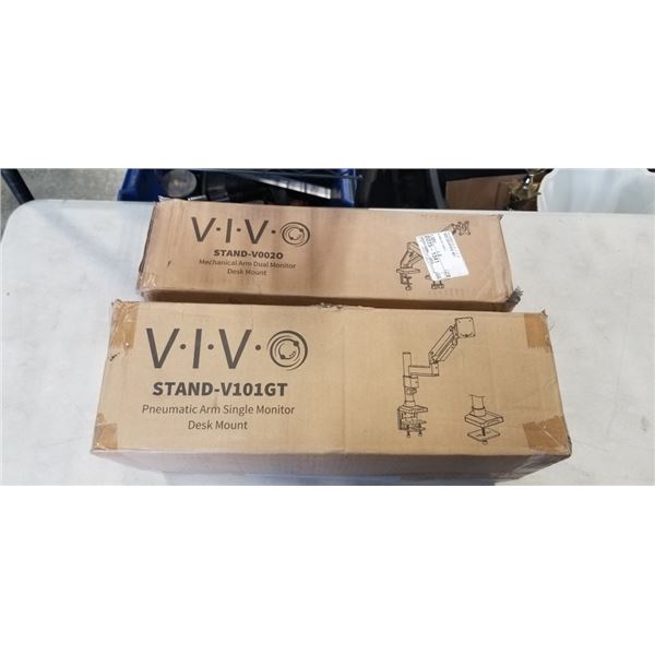 2 VIVO CLAMP ON MONITOR MOUNTS