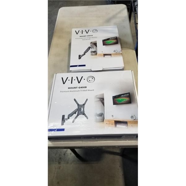 VIVO PREMIUM ALUMINUM TV WALL MOUNT AND SINGLE ARM MONITOR WALL MOUNT