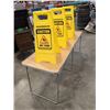 Image 2 : FOLDING CAMP TABLE AND 3 SAFETY SIGNS