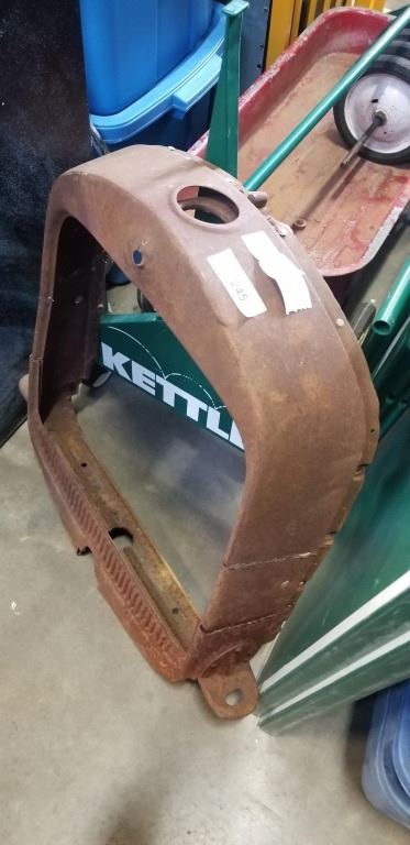VINTAGE METAL RADIATOR COWLING