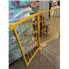 Image 2 : YELLOW FENCE WITH SPRING LOADED GATE, 41 INCH PANEL WITH 26 INCH GATE, 67 INCH OVERALL