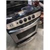 Image 2 : GE APARTMENT SIZE 24 INCH STAINLESS WITH GLASS TOP STOVE, WORKING, ONE KNOB BROKEN