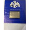 Image 2 : 2 - 23 KARAT GOLD STAMPS, GREAT FIRST IN AVIATION 1939 TURBO JET FLIGHT AND 1949 FIRST NON STOP ROUN