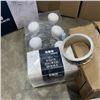 Image 2 : 4PC BATRHROOM ACCESSORY KIT, 2 TISSUE BOXES, SHOWER HOOKS AND NAPKIN RINGS