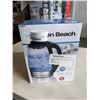 Image 2 : HAMILTON BEACH 1.7L GLASS ELECTRIC KETTLE - TESTED WORKING