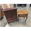Image 1 : ANTIQUE SMALL 2 DOOR CUPBOARD AND NIGHT STAND