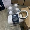 Image 2 : 4PC BATRHROOM ACCESSORY KIT, 2 TISSUE BOXES, SHOWER HOOKS AND NAPKIN RINGS