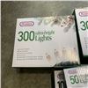 Image 2 : 2 XMAS LIGHTS 300PK AND 100 PACK WITH DARK GREEN DECORATIVE BALLS