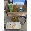 Image 2 : 2 BOXES OF COLLECTOR PLATES, TEAPOT, SERVING DISHES AND MORE