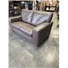 Image 2 : NATUZZI BROWN LEATHER LOVESEAT