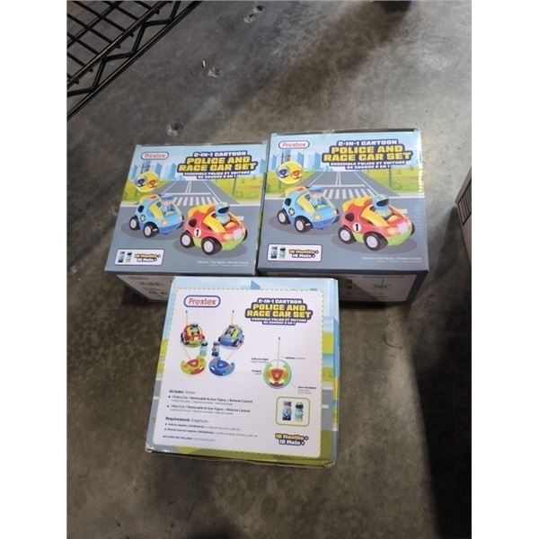 3 RC POLICE/RACE CAR SETS