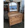 Image 1 : 4 DRAWER ASH DRESSER WITH MIRROR