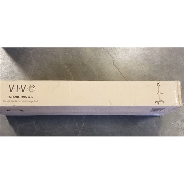 VIVO BLACK MOBILE TV CART WITH SHELF