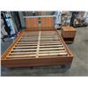 Image 1 : QUEENSIZE MODERN BEDFRAME, MADE IN DENMARK, WITH MATCHING NIGHT STAND