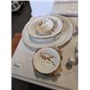 Image 2 : APPROX 67PC GOLDEN HORIZON MADE IN ENGLAND HAND DEOCRATED CHINA SET
