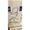 Image 2 : NEW MODERN GREY MESH BACK WITH WHITE BASE OFFICE ARMCHAIR, RETAIL $299