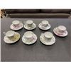 Image 1 : 7 WILD FLOWER OF THE MONTH CUPS AND SAUCERS
