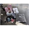 Image 1 : NEW PHOTO ALBUM, 2 ROSES/ARTIFICIAL FLOWER IN DISPLAY CASE WITH 10 BABY GENDER REVEAL KITS