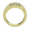 Image 8 : MAZ 14k Yellow Gold 0.27 ctw Star Pave Set Diamond Cluster Textured Band Ring