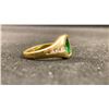 Image 2 : 18K LADIES RING SET WITH TSAVORITE AND DIAMONDS (0.015-0.03CT, 4.5G)