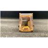 Image 1 : 14K LADIES RING SET WITH SMOKY QUARTZ (9.3G)
