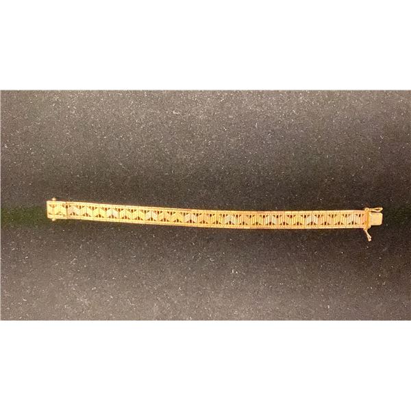 14K TRICOLOUR BRACELET (7", 20.9G)