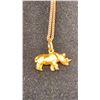 Image 2 : 10K CHAIN (22") WITH 18K RHINOCEROS PENDANT (10G)