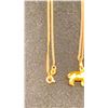 Image 3 : 10K CHAIN (22") WITH 18K RHINOCEROS PENDANT (10G)