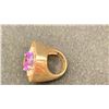 Image 3 : 14K LADIES RING SET WITH AMETHYST AND DIAMONDS (23.7G)