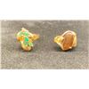 Image 1 : 14K LADIES RING SET WITH EMERALD AND DIAMONDS, 14K LADIES RING SET WITH AMMOLITE (7.7G TOTAL)