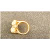 Image 3 : 14K LADIES RING SET WITH OPALS AND DIAMONDS (6.2G)