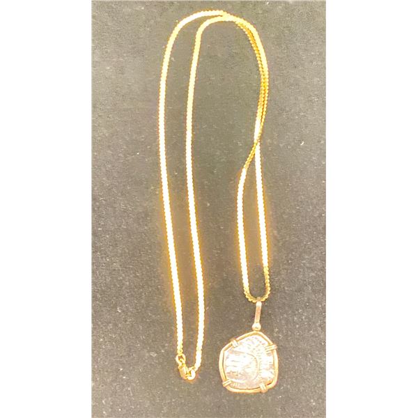 14K CHAIN (24") WITH 14K PENDANT (14.9G)