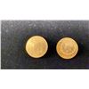 Image 1 : PAIR 22K GOLD COIN CUFFLINKS ( 2X USA & 2X UK GOLD COINS 11.1G)