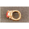 Image 3 : 14K LADIES RING SET WITH TOURMALINE (10CT) AND DIAMONDS (11.7G)