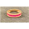 Image 1 : 14K LADIES RING SET WITH RUBIES & DIAMONDS (4.3G)