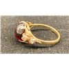 Image 2 : 14K LADIES RING SET WITH GARNET AND DIAMONDS (4.5G)