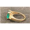 Image 2 : 14K LADIES RING SET WITH GREEN AND YELLOW STONES (3.2G)