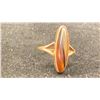 Image 3 : 10K LADIES RING SET WITH TIGERS EYE, 14K LADIES RING SET WITH EMERALD AND DIAMONDS (0.1CT, 4.1G
