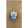 Image 1 : 18K PENDANT SET WITH BLUE TOPAZ AND DIAMONDS (13.7G)