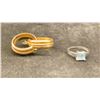 Image 1 : 10K LADIES RING SET WITH AQUAMARINE, PAIR 10K HOOP EARRINGS (7.7G TOTAL)