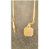 Image 2 : 14K CHAIN (16") WITH 10K PENDANT SET WITH SAPPHIRES, 14K BRACELET WITH 10K CHARM SET WITH SAPPHIRES