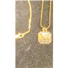 Image 3 : 14K CHAIN (16") WITH 10K PENDANT SET WITH SAPPHIRES, 14K BRACELET WITH 10K CHARM SET WITH SAPPHIRES
