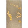 Image 1 : 10K CHAIN (18"), 10K BRACELET (7"), PAIR 10K DROP EARRINGS, PAIR 14K CORAL EARRINGS (5.1G TOTAL)