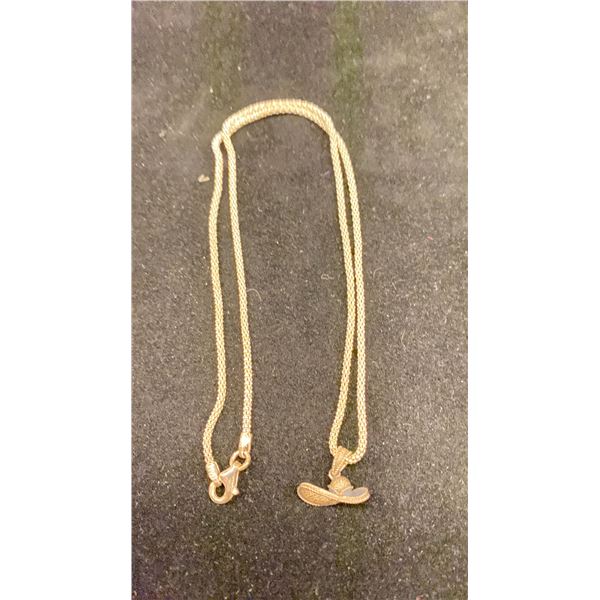 SILVER CHAIN (16") WITH SILVER PENDANT (3.8G)