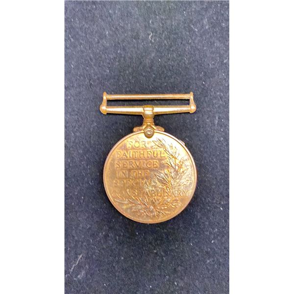 WWI SPECIAL CONSTABULARY SERVICE MEDAL