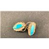 Image 3 : TWO SILVER LADIES RINGS SET WITH TURQUOISE (14.5G)